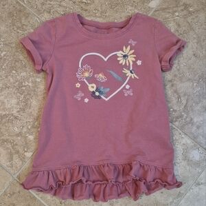 OshKosh B'gosh Floral Heart Tee 5T